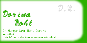 dorina mohl business card